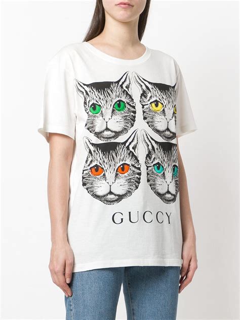 cat gucci shirt|gucci tote with cat.